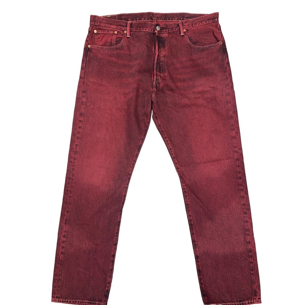 LEVI’S Men’s 501 CT Custom Tapered W40 L32 Button Fly Red‎ Denim, Colored Denim